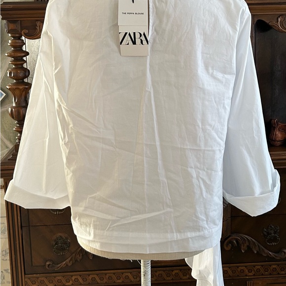 Zara Elegant White Blouse - Picture 3 of 5